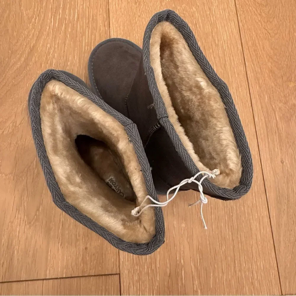 KIDS' EMMERSON FAUX SHEARLING BOOT IN GREY